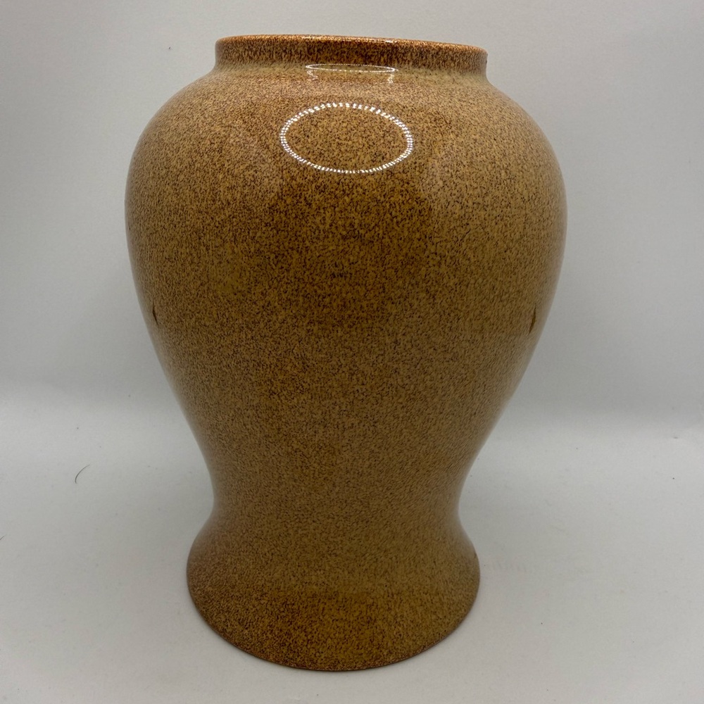 HAEGER Art Pottery VASE 4090 - FOR TIFFANY - Speckled Brown - Medium 6.5”